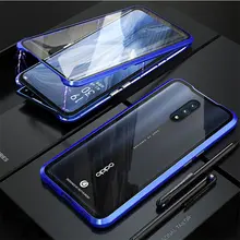 Роскошный магнитный металлический бампер чехол для OPPO Reno