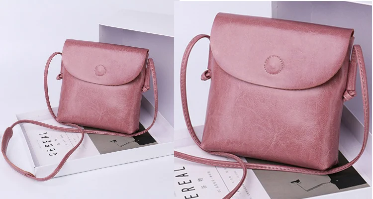 MJ Women Leather Messenger Bag Female Split Leather Shoulder Crossbody Bag High Quality Small Flap Bags for Girls (1111)