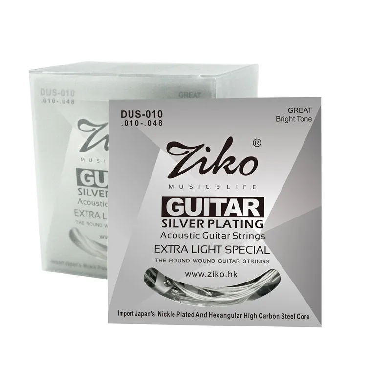 

Silveriness ziko high quality acoustic guitar strings 010 -048wood guitar string
