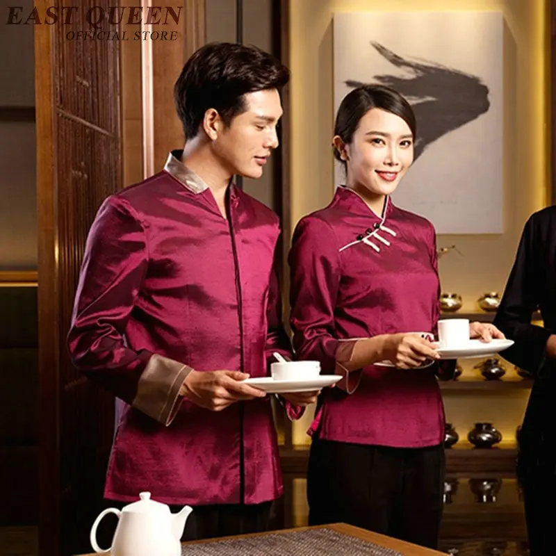 Wholease китайская столовая форма для обслуживания еды женский ресторан отель униформа Рабочая одежда L XL AA3061YQ