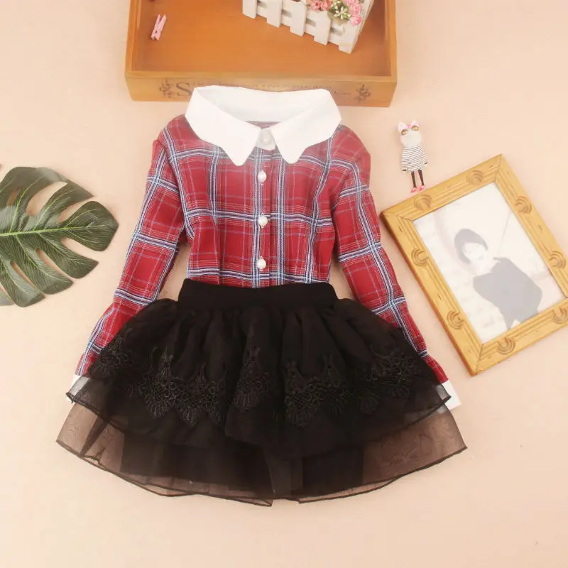  New Fall Cotton Dot Blouse Girl Teen Pink Long Sleeve Shirt Casual Cotton Kids Girls Clothes Autumn