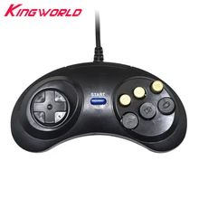 100 шт. высококачественный классический проводной игровой контроллер для SEGA Genesis 6 кнопочный геймпад для SEGA Mega Drive