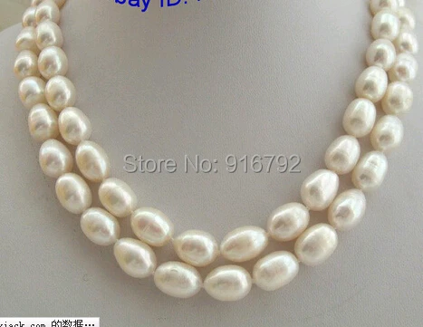 

Wholesale hot >>>>>high luster 2rows big 13mm baroque white freshwater cultured pearl necklace