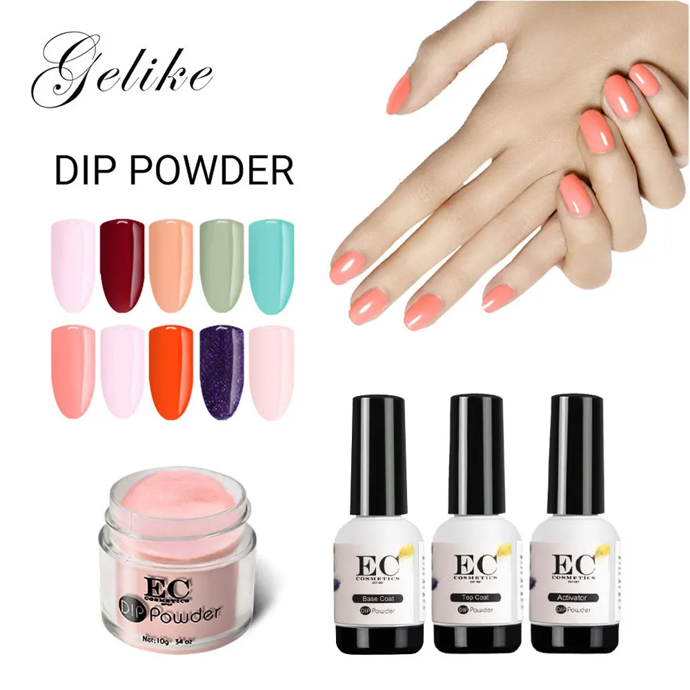 

Gelike No Chipping Or Fading Set Dipping Powder Amazon 10g/pcs Sweet Color Most Popular Dip Powder Long-lasting For Nail Art