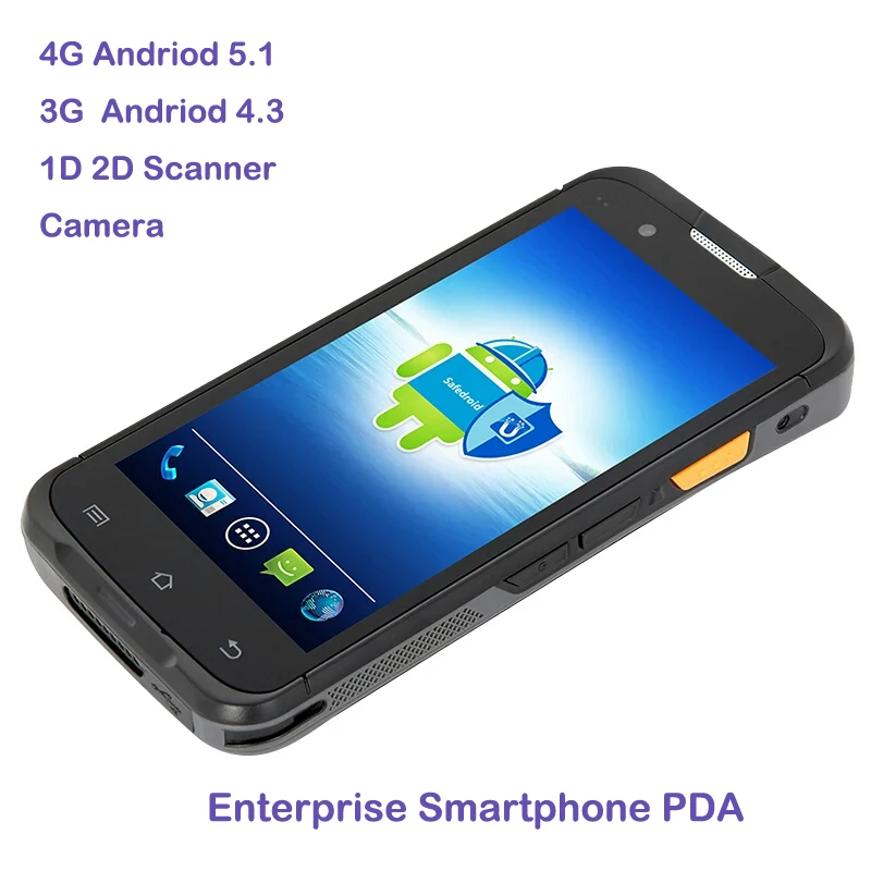 5 Panel Ultra Rugged PDA, Handheld Data Terminal Mobile Computer With Wifi Bluetooth Camera WCDMA PSAM 1D 2D Barcode Scanner 3