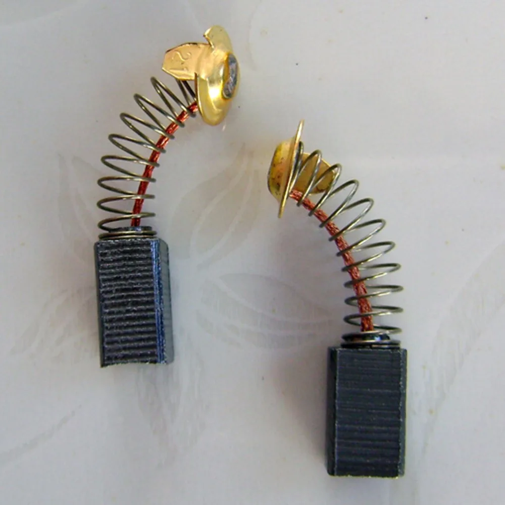 

New 10 Pieces 6x10x17mm Generator Electric DC Motor Drill Carbon Brush Washing with Spring Power Tool Part Accessories