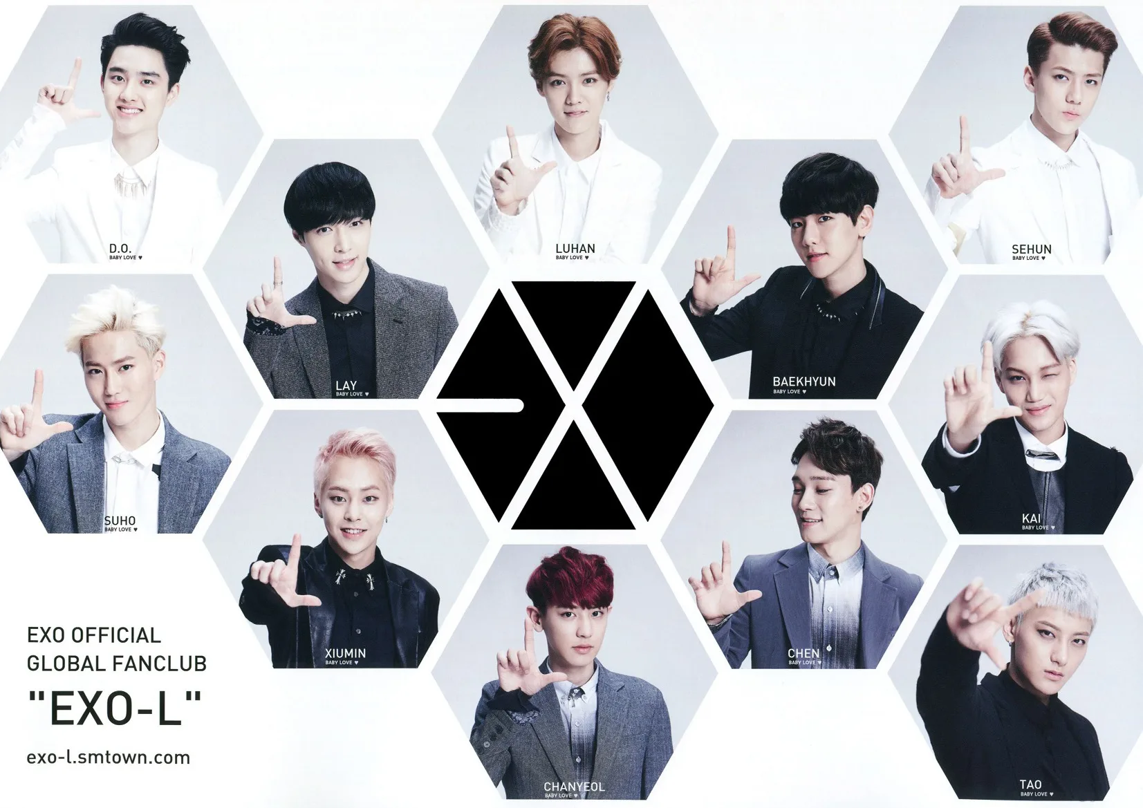 EXO Posters XIUMIN,BAEKHYUN,CHANYEOL,SEHUN,SUHO,LAY,CHEN,D.O.,KAI Posters Clear Picture For EXO's fans