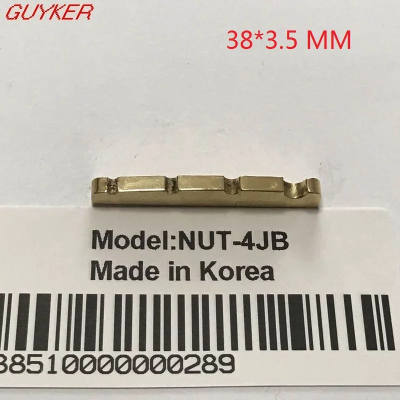 

Slotted Brass Bass Nut for Electric Bass Guitar - Size 38*3.5 mm