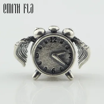 

Emith Fla Genuine 925 Sterling Silver Time Flies Charm Beads Fit Original Brand Bracelet Jewelry Vintage Bead for Jewelry Making