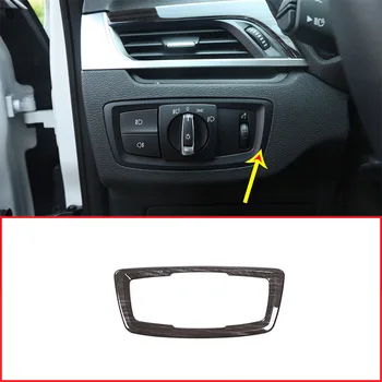 

Black Wood Grain For BMW X1 F48 2016-2019 ABS Head light Headlight Switch Button Cover Trim Car Accessories For BMW X2 F47 2018
