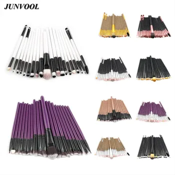 

Cosmetic Makeup Duo Brow Brush 20Pcs Women Foundation Eyeshadow Eyeliner Contour Concealer Lip Blending Make Up Eye Brushes Set