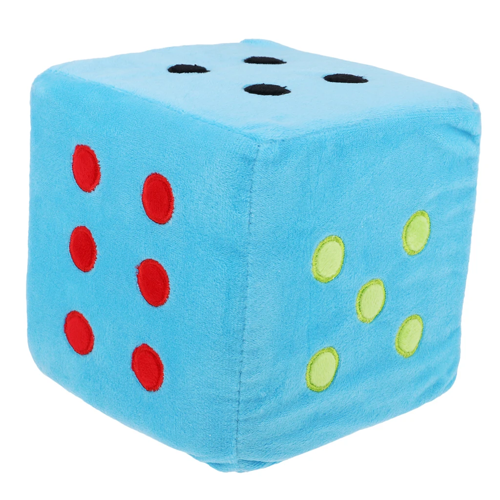 Plush Dice Stuffed Toy Dice Pillow Hang Car Dice Sofa Decoration Board Game