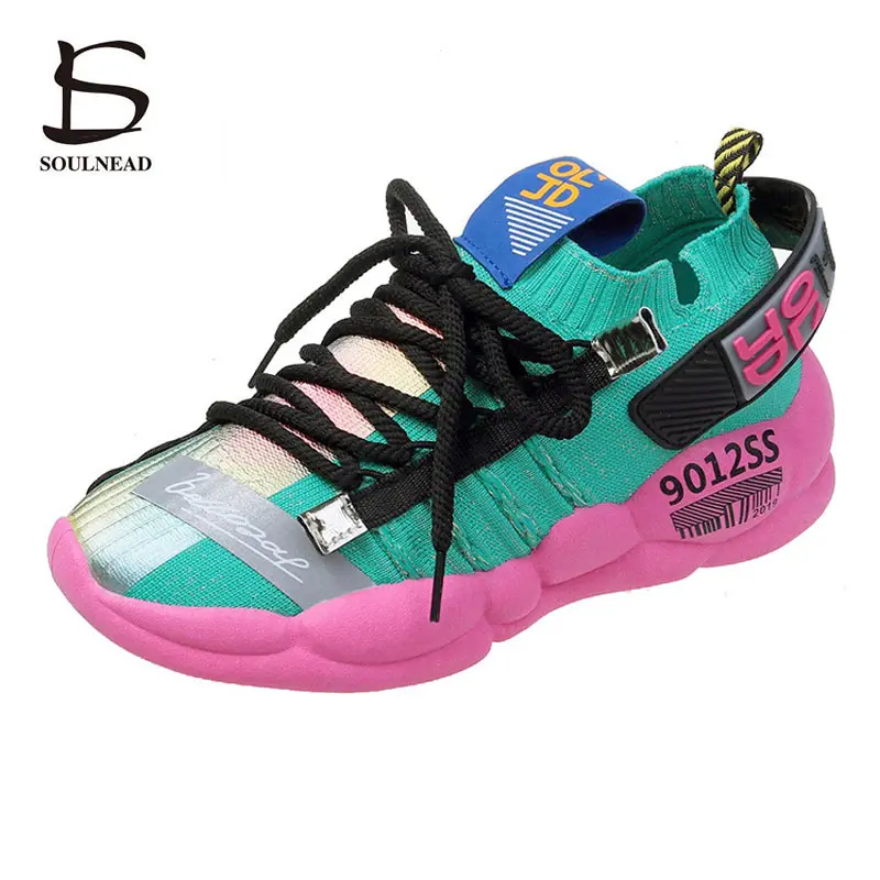 

2019 Spring Autumn Hot Running Sport Shoes For Women Outdoor Female Sneakers Wild Casual Shoes Fashion Breathable Flying Woven
