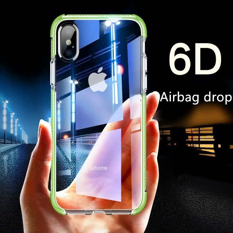 

Hybrid Gasbag ShockProof Soft Case for iphone XS MAX XR 6 6s 7 8 Plus X Silicone TPU Clear Cover for Samsung Galaxy S9 / S9 Plus