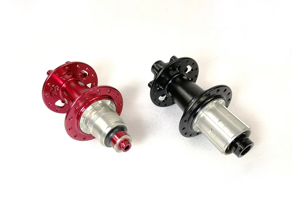 Powerway M71 M81 rear hub 6 bolts disc red black QR 10mm 12mm X12 135mm 142mm
