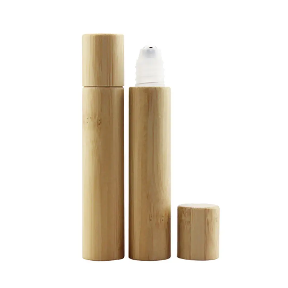 1 шт древесины бамбука Стекло многоразового использования, пустые эфирного масла макияж ролик флакон бутылки для многоразового