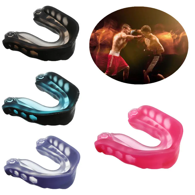 Adults Mouth Guard W/Case Boxing Basketball Gel Gum Teeth Protector Mouthpiece 