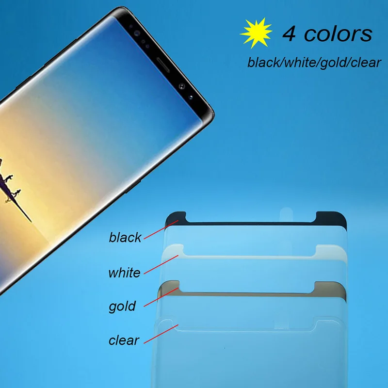 Для samsung Galaxy Note8 S8 S9 Plus Защитная пленка для экрана 9H 3D изогнутая защитная пленка, стекло чехол дружественное закаленное стекло полуизогнутое