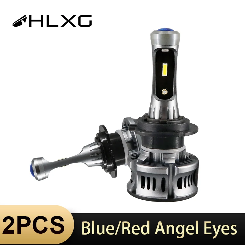 

HLXG 9005 HB3 H7 LED 9006 HB4 H11 car lamp Projector bulb H8 Fog Light nebbia blue red Devil Eyes 12V mini size CSP headlight
