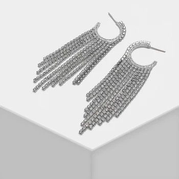 

Amorita boutique Tassel design stylish shiny drop earrings