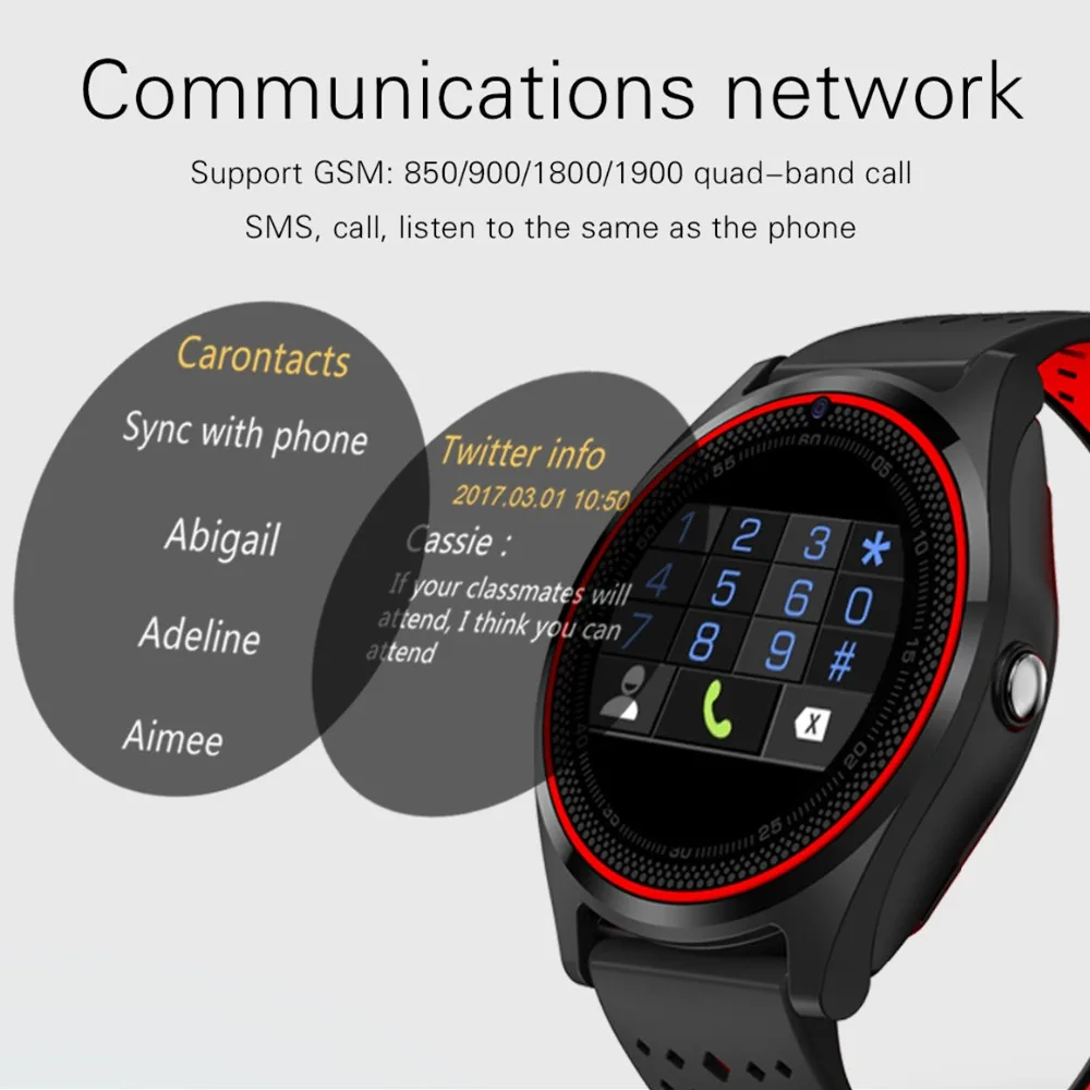 NAIKU V9 HR Смарт часы с камерой Bluetooth Smartwatch SIM карты наручные для телефона Android Носимых