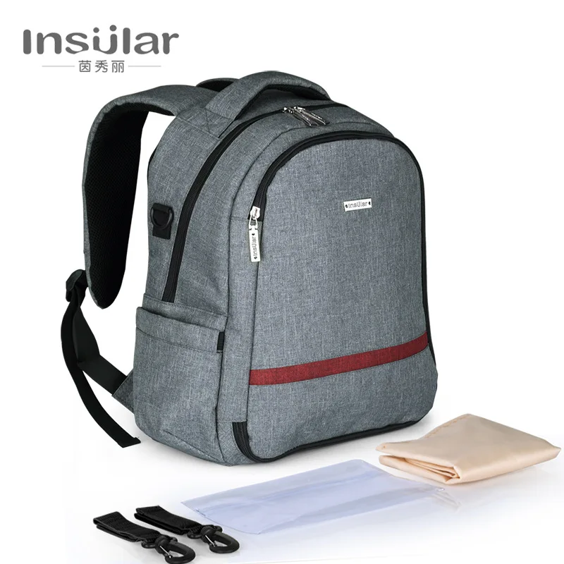

Backpack For Mom And Baby Backpack Diapers Large Capacity Waterproof Bags To The Hospital 3-In-1 For Stroller Maternity Changing