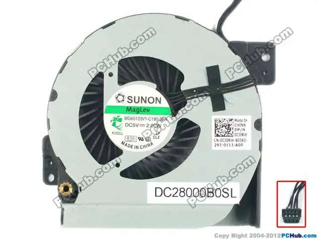 

SUNON MG60120V1-C180-S9A DC 5V 2.00W Server Laptop Fan
