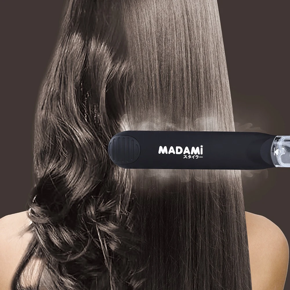 MADAMI Profissional 450F CHAPINHA de Cer слюда Alisador de Cabelo Vapor "de Vapor De Argan Chapinha Com o Leo Lindo Embalagem