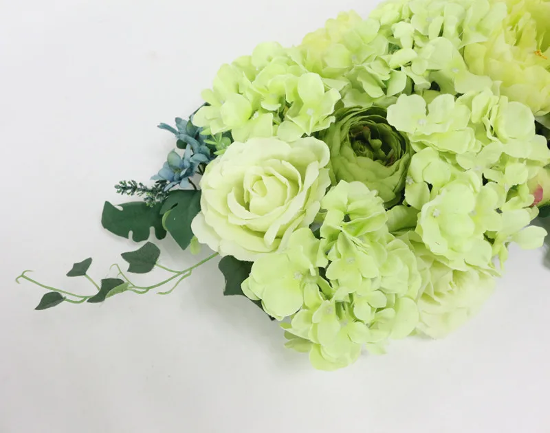 Flone Artificial Road Flower Row Silk Flower Hydrangea Peony Rose Flowers Wedding Arch Road Lead Home Hotel Party DIY Decor  (7)