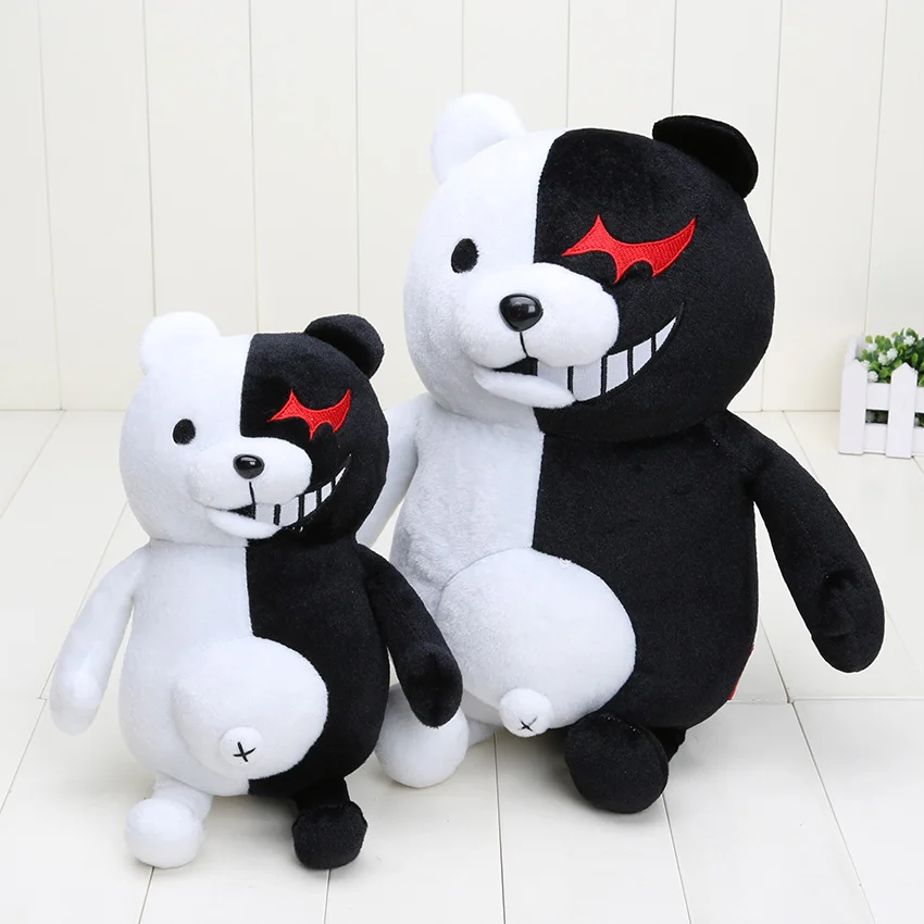 Плюшевые аниме игрушки DanganRonpa Монокума данганронпа милый черный и белый медведь
