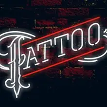 Стеклянный неоновый светильник для тату пивной бар на заказ