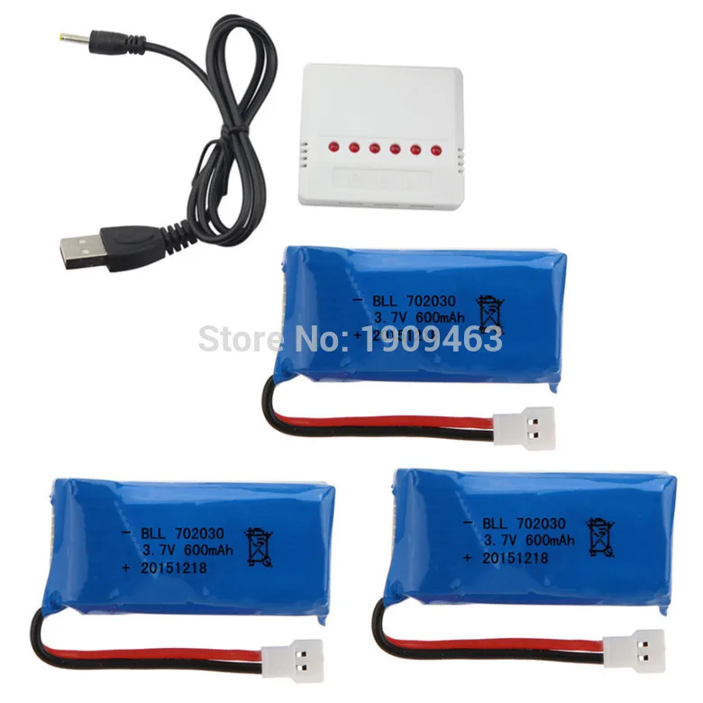 SYMA X9 axis aircraft remote control airplane parts 3.7V600mAh lithium rechargeable battery 3 and 1 6 Charger Kit