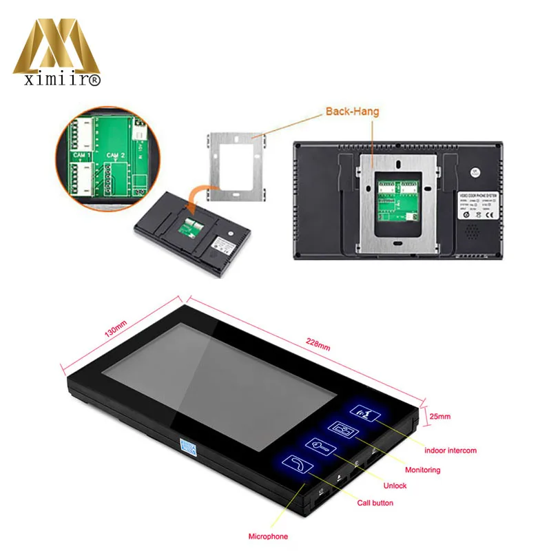 Бесплатная доставка 806MA11 видеодомофон один к одному видео дверной звонок в системе контроля доступа