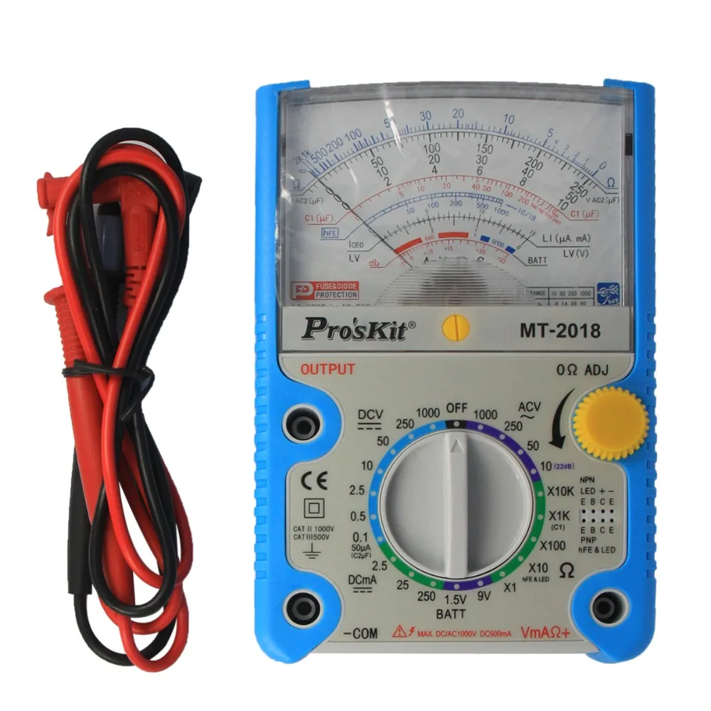 

MT-2018N Multimetro Analogico Voltmeter Resistance Capacitance Tester Multimeter Analog Ammeter Measurement Tools
