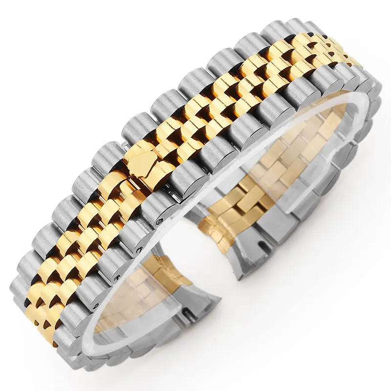 

13mm 17mm 20mm metal strap bracelet male 316L stainless steel strap female fashion strap folding buckle Accessories + Tools .