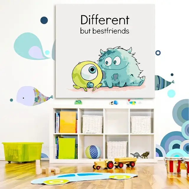 Diy Cartoon Monsters Inc Wall Posters Digital Paint By Numbers