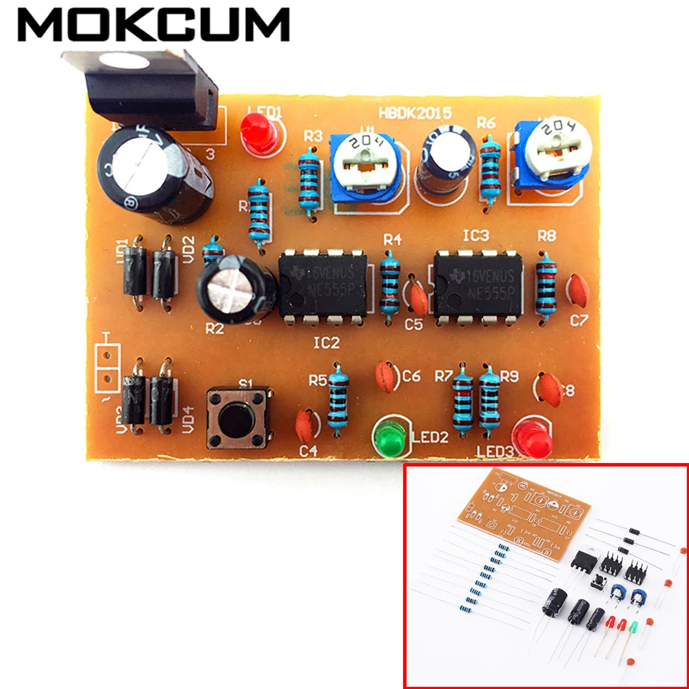 DC 15 в NE555 триггер цепи электронные компоненты комплекта для самостоятельной сборки DC 12 В многоступенчатый усилитель цепи электронные компоненты комплект