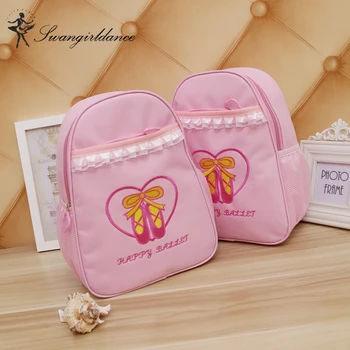 

Children Pink Ballet Bags for Girls Waterproof Nylon Ballet Shoes Embroidery Dance Bags Backpack Kids Ballet GiftAS8609A
