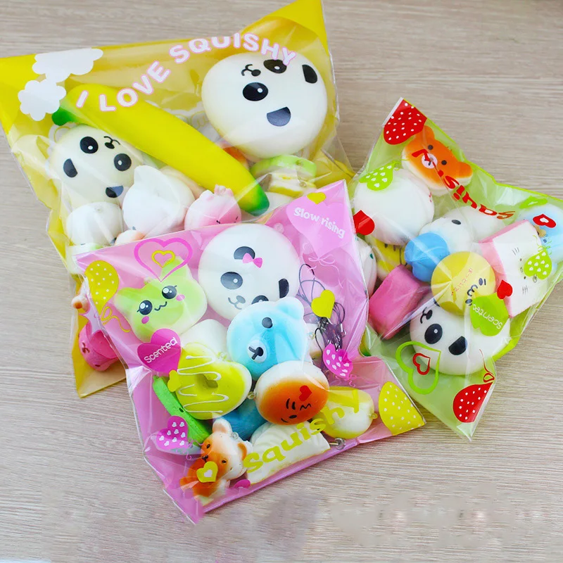 30/20/10 шт Сжимаемый Джамбо медленно поднимающийся Kawaii тост торт хлеб панда