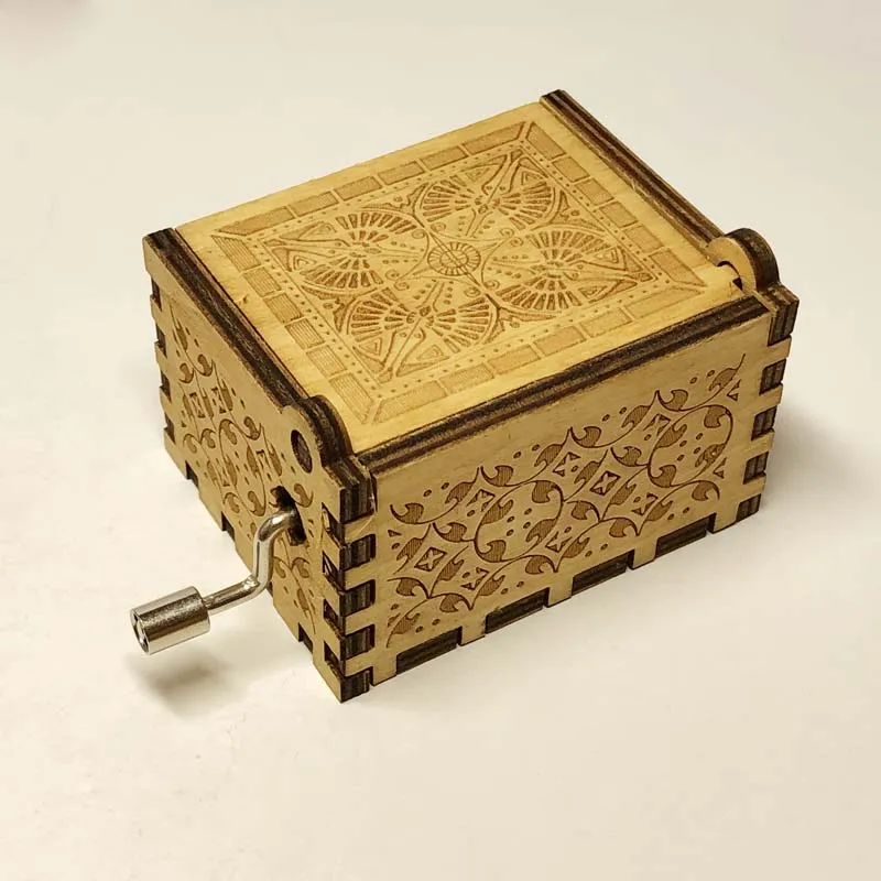 Антикварная резная деревянная музыкальная шкатулка "Властелин колец", рождественский подарок, подарок на день рождения по индивидуальному заказу
