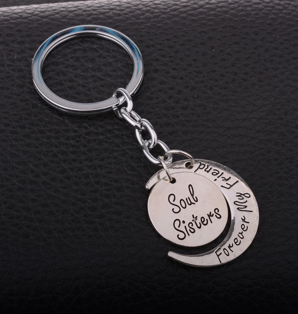 Creative Key Chains Ring Pendant Soul sister Forever My Friend Keychain