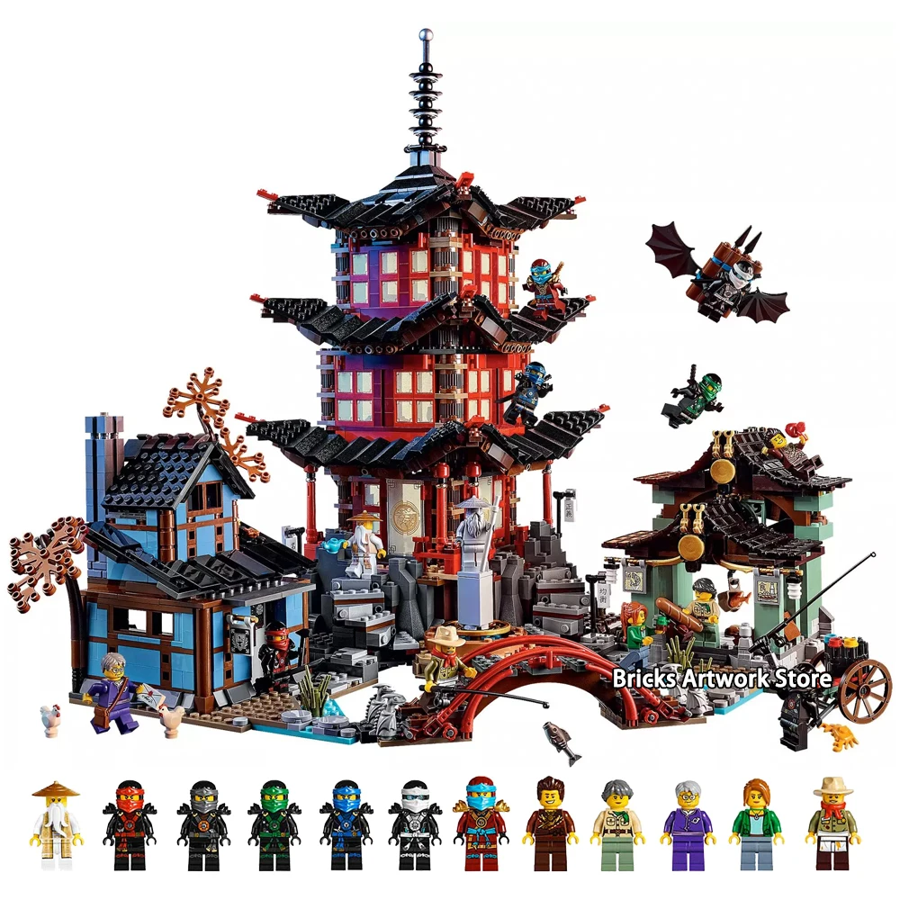 Fit Legoness Ninjago Series 70751 Temple of Airjitzu Set Mini Figures