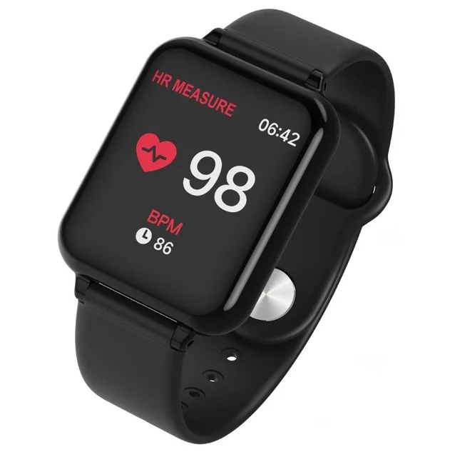 B57, женские умные часы, водонепроницаемые, спортивные, для Iphone, телефона, умные часы, монитор сердечного ритма, функции кровяного давления для детей, pk iwo - Цвет: B57 Black