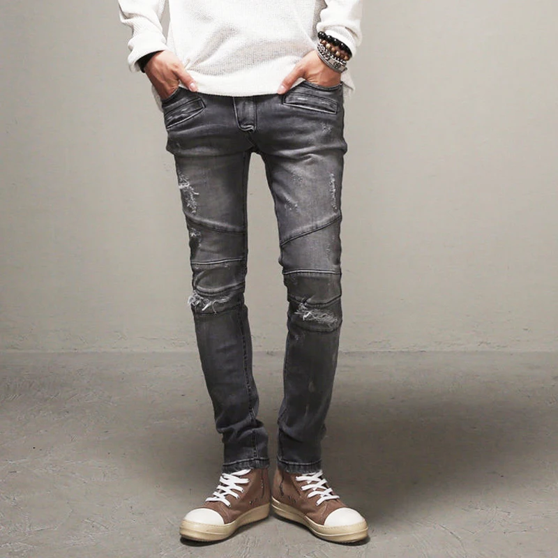 new fashion design hot brand mens hip hop slim fit skinny