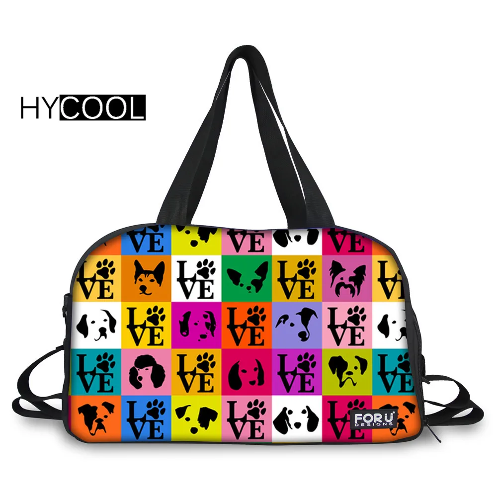 

HYCOOL Art Dog Faces Sports Bag For Women Large Capacity Shoulder Tote Profession Teens Gym Bag Fitness Men Outdoor Training Bag