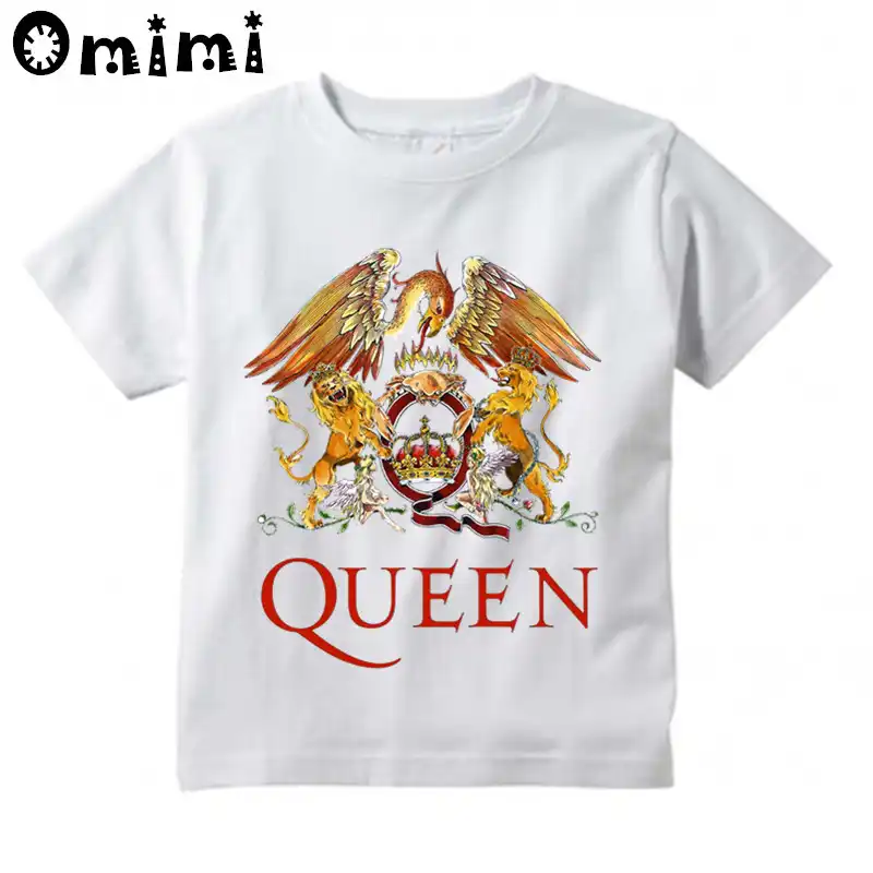Camiseta de manga corta para niños/niñas Queen Freddie Mercury, camiseta blanca de banda de Rock para niños| | - AliExpress