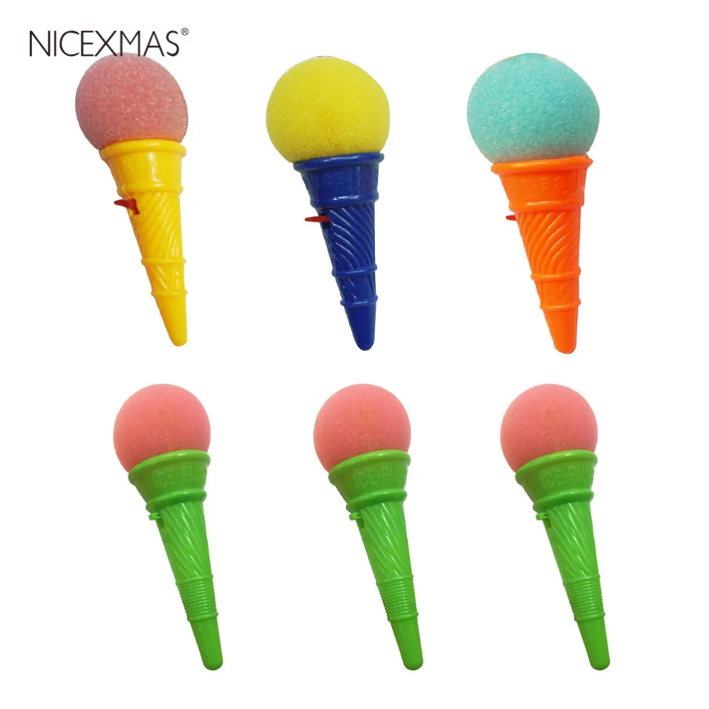 

6pcs Ice Cream Cone Mini Educational Sponge Ball Great Fun Shooting Prize Toy Party Gift for Girls Kids Boys Kids