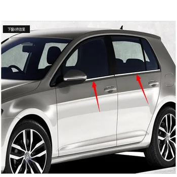 

High-quality Car styling stainless steel Strips Car Window Trim Decoration Accessories For 2013-2015 Volkswagen Golf 7 4pcs