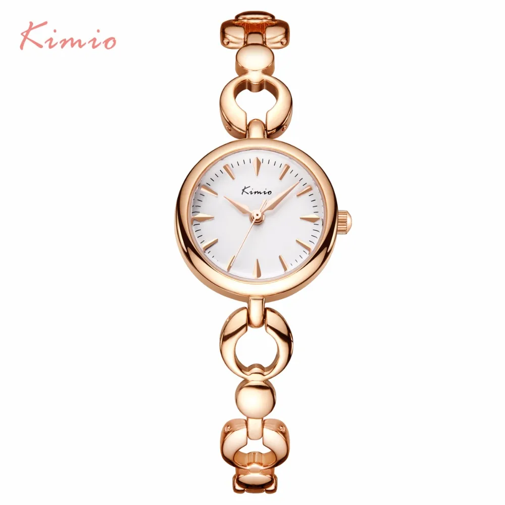 

KIMIO 2017 Brand Quartz Women Fashion Bracelet Watch Gold Skeleton Gorgeous Ladies wristwatches female relogio with Gift box
