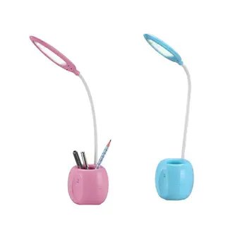 

Children Bedroom USB Rechargeable LED Touch Lamp Flexible Night Reading Light Eye Protective Lamp with Pen Holder